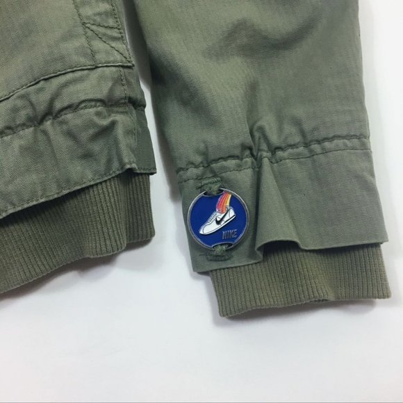 NIKE Sportswear Green Canvas Utility Blazer Jacket - Picture 2 of 11